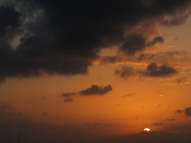 It's a sunset with dark clouds, Boca Raton, FL