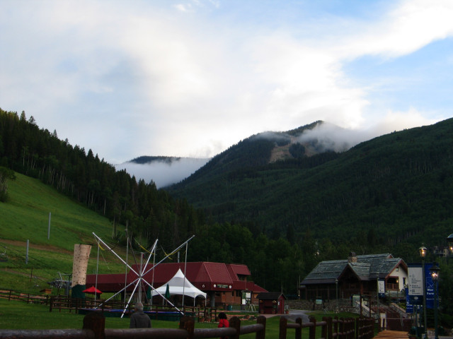 Beaver Creek valley summertime, with clouds.
