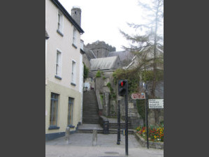 A stone staircase.