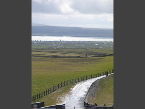 A tourist path, at the Cliffs of Moher.